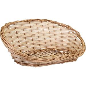 Merkloos Broodmand ovaal - x 16 x 14 cm - mandje rotan/riet -