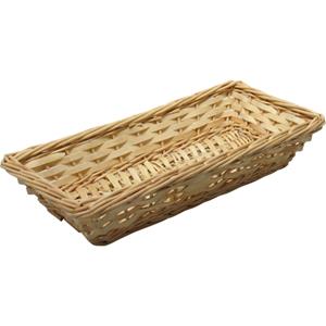 Merkloos Broodmand/stokbrood mandje - rotan/riet - 17 x x 7 cm -