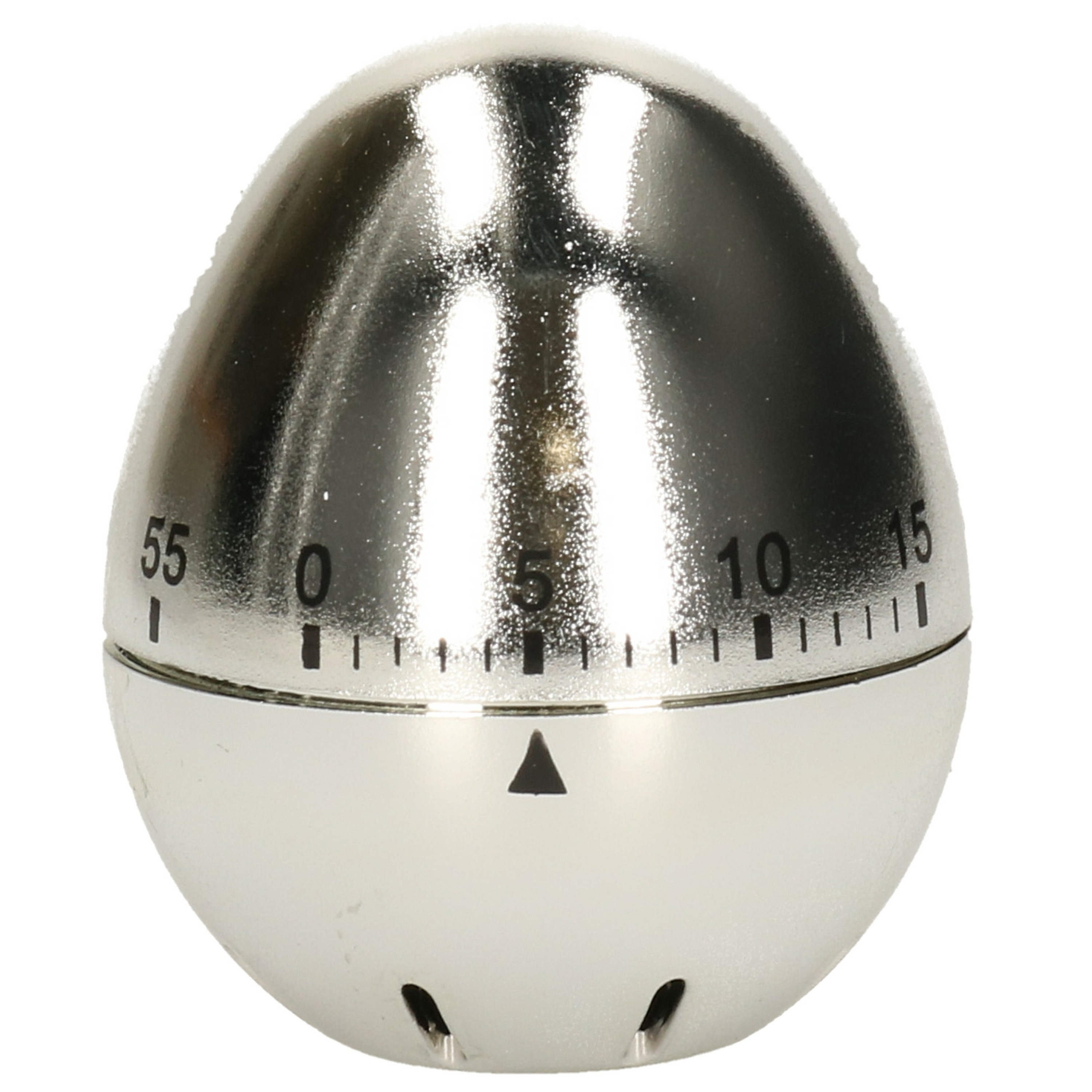 Items Kookwekker/eierwekker ei vorm 7 cm zilver -