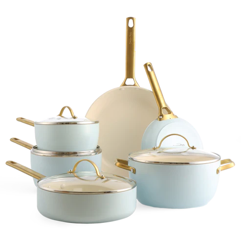 Greenpan Padova pannenset 10-delig - Light blue