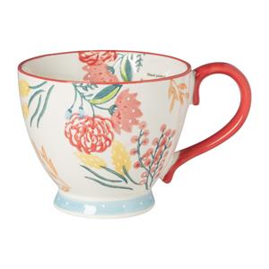 Xenos Mok met bloemen - multicolor - 250 ml