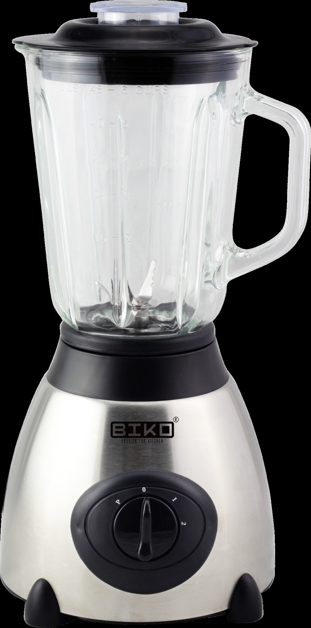 BIKO Luxe Blender - met Glazen Kan - 1.5L - 800W - RVS