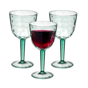 Wijnglas Gloria - transparant groen - onbreekbaar kunststof - 450 ml -
