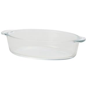 Merkloos Ovalen glazen mini ovenschaal 400 ml 20 x 11 x 5 cm -