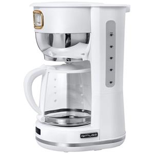 Muse MS-220W Kaffeemaschine Weiß Fassungsvermögen Tassen=10 Glaskanne, Warmhaltefunktion