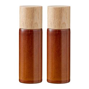 Bitz Gewürzmühle Spice manuell, 2-tlg. Set, Steingut und Eichenholz