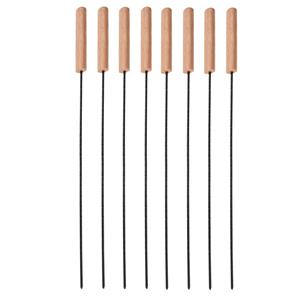 Vaggan BBQ spiezen - 8x stuks - metaal - cm - vleespennen voor vlees - barbecue accessoires -