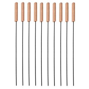 Vaggan BBQ spiezen - 10x stuks - metaal - cm - vleespennen voor vlees - barbecue accessoires -