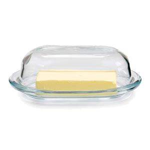 Basic - Butterdose, 19,5 x 13 cm aus Glas mit Deckel Schale Butterbox - Pasabahce