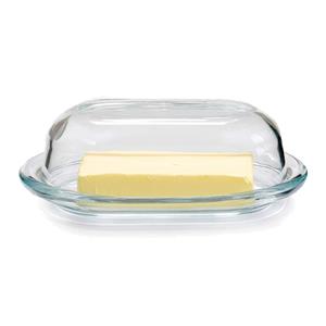 botervloot - met afsluitbare deksel - glas - 19 x 12 x 6 cm -