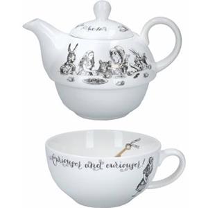 V&A Tea for One Theepot Set, Porselein, 0.25 L -  | Alice in Wonderland