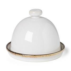 Xenos Toscane botervloot - wit - ø12x9 cm
