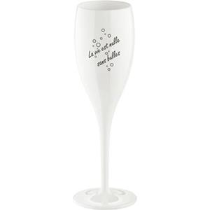 KOZIOL Sektglas Cheers No. 1 La Vie Est Nulle Sans Bulle, 100 ml, Kunststoff