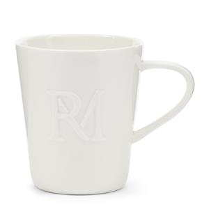 Rivièra Maison Riviera Maison Koffiemok wit, Mok met oor - RM Monogram 230 ml