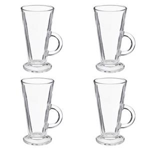 OTIX Latte Macchiato Glazen 280 ml 4 Stuks met Oor Cappuchino Glazen