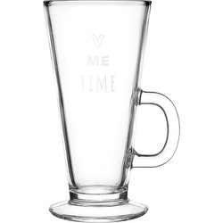 Clayre & Eef Theeglas 250 ml Glas Hart Me time Theemok