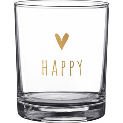 Clayre & Eef Waterglas 230 ml Glas Hart Happy Drinkbeker