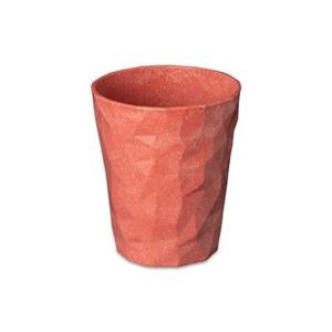KOZIOL Becher Club S 2.0 4er Set Nature Coral, Kunststoff-Holz-Mix, stapelbar