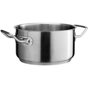 Vega Kookpan Professional zonder deksel; 3300ml, 20x11.5 cm (ØxH); zilver; rond