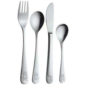 PULSIVA Kinderbestek 4-delig; zilver, Handvat zilver; 6 set / verpakking