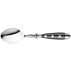 PULSIVA Koffielepel Gutshof; 15.1 cm (L); zilver, Handvat zwart; 12 stuk / verpakking