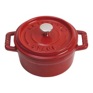 Staub Mini braadpan 10 cm / 250 ml, Rond, Kersenrood - La Cocotte - 