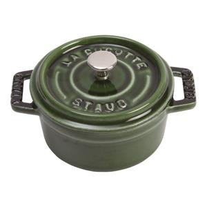 Staub Mini braadpan 10 cm / 250 ml, Rond, Basilicum - La Cocotte - 