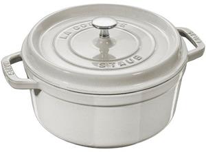 Staub Cocotte 26 cm / 5,25 l, Rond, White truffle - La Cocotte - 