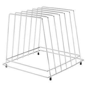 Vega Snijplankhouder Tonka 6 vakken; 27x29x29 cm (LxBxH); zilver