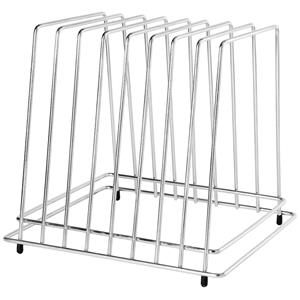 Vega Snijplankhouder Tonka 8 vakken; 27x29x29 cm (LxBxH); zilver
