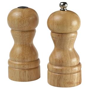 PULSIVA Peper- en zoutstelletje Mezza; 5.5x13 cm (ØxH); naturel