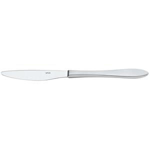 Vega Mes Reggio mat; 22.5 cm (L); zilver, Handvat zilver; 12 stuk / verpakking