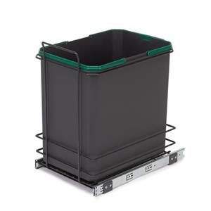 EMUCA Recycle 1x35liter Recyclingbak Voor Bodembevestiging En Handmatig Uitschuifbaar In Keukenblok