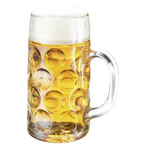 Stölzle Bierpul; 640ml, 7.8x16 cm (ØxH); transparant; 0.5 l vulstreepje, 6 stuk / verpakking