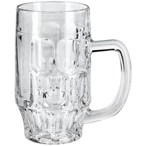 Borgonovo Bierpul Rosy; 560ml, 8x14.9 cm (ØxH); transparant; 0.4 l vulstreepje, 6 stuk / verpakking