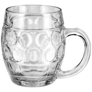 Stölzle Bierpul Tübinger; 620ml, 9.2x12.1 cm (ØxH); transparant; 0.5 l vulstreepje, 6 stuk / verpakking