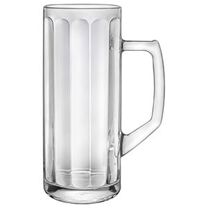 Borgonovo Bierpul Reno Ottica; 495ml, 7.3x17.5 cm (ØxH); transparant; 0.4 l vulstreepje, 6 stuk / verpakking