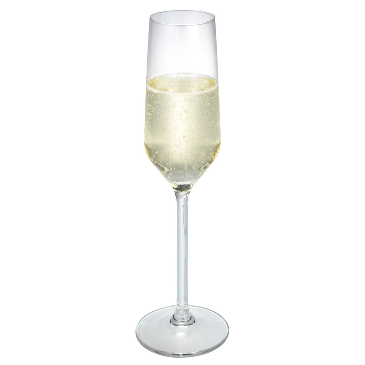 Royal leerdam Champagneglas Carré met vulstreepje; 220ml, 4.8x23 cm (ØxH); transparant; 0.1 l vulstreepje, 6 stuk / verpakking