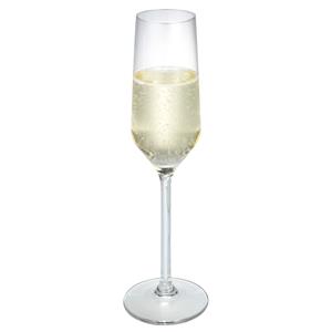 Royal leerdam Champagneglas Carré met vulstreepje; 220ml, 4.8x23 cm (ØxH); transparant; 0.1 l vulstreepje, 6 stuk / verpakking