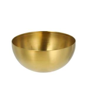 CASA DI ELTURO Serveer Kom Bowl Metaal - Goud - Medium - Ø 15 x H7 cm