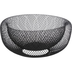 CASA DI ELTURO Fruitmand Opbergmand Mesh - Zwart - Ø 27cm