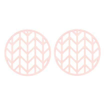 Krumble Pannenonderzetter met pijlen patroon - Roze - Set van 2