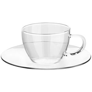 Vega Espresso kop en schotel Nini; 110ml, 6.8x4.6 cm (ØxH); transparant; 6 stuk / verpakking