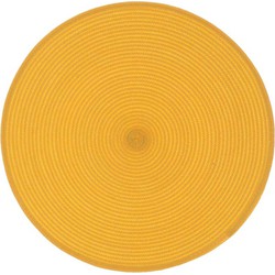 Unique Living  Placemat Daisy - Rond - Rotan - Geel|Oranje - Ø 38cm