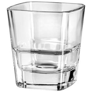 Borgonovo Glazen Palladio Quadro stapelbaar; 350ml, 8.6x9.8 cm (ØxH); transparant; 6 stuk / verpakking