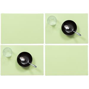 Wicotex Set van 10x stuks stevige luxe Tafel placemats Plain mintgroen 30 x 43 cm -