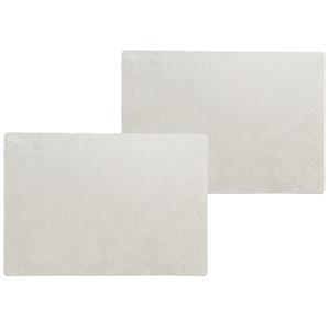 Wicotex 10x stuks stevige luxe Tafel placemats Amatista wit 30 x 43 cm -