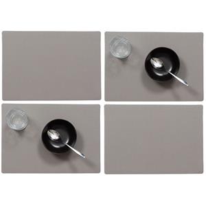 Wicotex Set van 10x stuks stevige luxe Tafel placemats Plain taupe 30 x 43 cm -