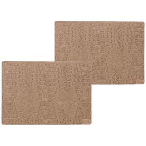 Wicotex 10x stuks stevige luxe Tafel placemats Coko beige 30 x 43 cm -