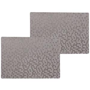 Wicotex 10x stuks stevige luxe Tafel placemats Stones grijs 30 x 43 cm -